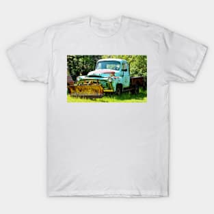 Blue Snowplow Truck T-Shirt